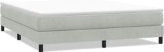 vidaXL Boxspring zonder matras fluweel lichtgrijs 180x210 cm