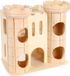 Flamingo Knaagdierspeelgoed Speelhuis Kasteel Robin - Beige - 16 x 11 x 15 cm