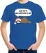 Bellatio Decorations Shoppartners Bv Luiaard Kerstshirt Blauw Kinderen Maat 116