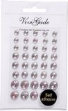 Merkloos Hobby/knutsel kristal plaksteentjes - 40x stuks - roze - strass steentjes - Plak juwelen