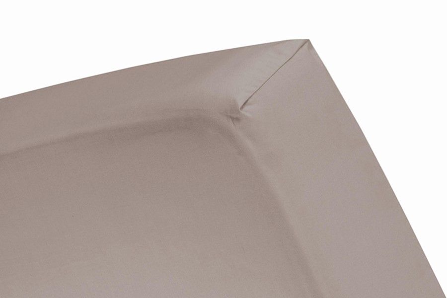 Cinderella Hoeslaken Basic Katoen - Taupe - Lits-jumeaux (160x200 cm)