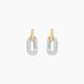 Boucles d'oreilles puces or jaune argent blanc oxyde de zirconium