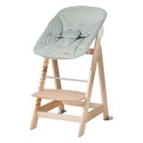roba Chaise haute traditionnelle - Vert, Bois - Hauteur réglable - Harnais 5 points