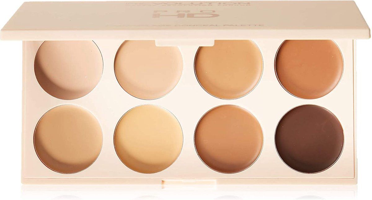 Makeup Revolution Pro HD Camouflage Cream Concealer Palette - Medium Dark - Bruin