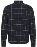 Casual Friday Mace Shirt Lange Mouw Geruit Polyester Marineblazer XXL