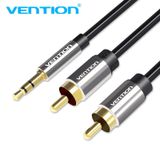 Vention BCFB audio kabel 5 m 3.5mm 2 x RCA Zwart, Grijs