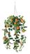 Flair Flower Kunstrozen hanger 80 cm met metalen mand en ophangsysteem, oranje