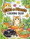 Cats and Plants Coloring Book: 60 Cute & Relaxing Cat and Botanical Designs, Bold and Easy Stress Relief Coloring Pages for Teens and Adults