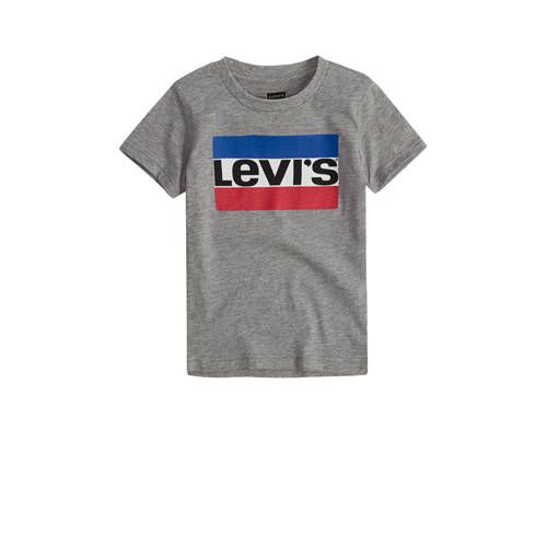 Levi's Kids T-shirt with logo grey/red/blue