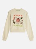 Scotch & Soda Artwork Relaxed-Fit Sweatshirt Dames Beige XL