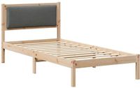vidaXL Bedframe Donkergrijs Massief Grenenhout 90 x 190 cm