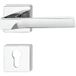 Häfele Garniture à béquilles Häfele LDH 3205 en métal, chrome poli, cylindre profilé PZ