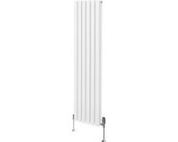 MonsterShop Monster Group BV Ovale kolomradiator & trv chroomkranen - wit - 1600x360mm - 6 kolommen
