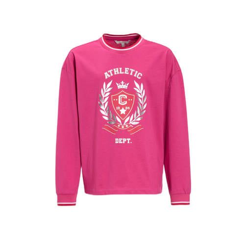 Coolcat oversized longsleeve met 1984 printopdruk Linda roze