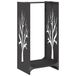 VidaXL Chariot à bois et support Acier noir 300x800 mm