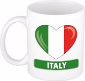 Bellatio Decorations Hartje Italie mok / beker 300 ml