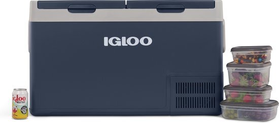 Igloo ICF 80DZ Compressor koelbox - Dual zone - 78L - 12/24/230v - Blauw - Wit