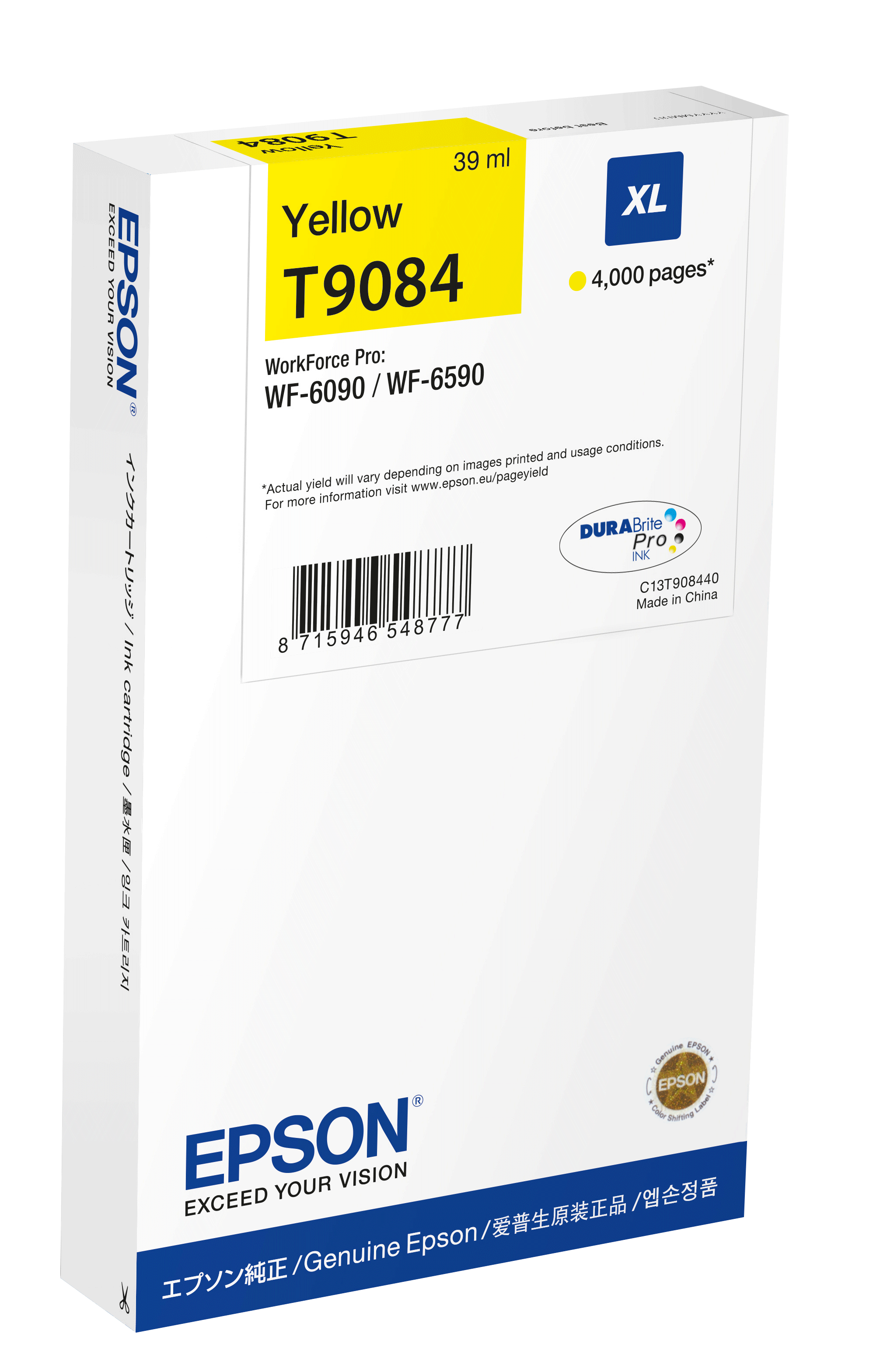 Epson Ink Cartridge XL Yellow single pack / geel