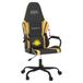 Syfax Icecat Massage gamestoel kunstleer zwart en goudkleurig