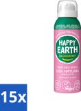 Happy Earth Deodorant Spray 100% Natuurlijk Lavender Ylang 100 ml - Voordeelverpakking - 15 stuks