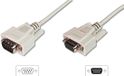 Digitus Verlengkabel Serieel [1x D-sub stekker 9-polig - 1x D-sub bus 9-polig] 3.00 m Beige
