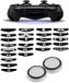 Gadgetpoint - Thumb Grips + Stickers voor PS4, PlayStation 4 - Gaming Thumbgrips - Performance Thumbsticks - Anti-Slip Joystick Caps - Bescherming Accessoires - Wit/Zwart + Willekeurige Sticker