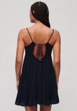 Superdry Mini Beach Cami Jurk Dames Eclipse Navy