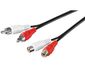 PremiumCord Cinch-kabel 5 m, 2x RCA stekker naar 2x RCA-aansluiting, audio verlengkabel, stereo audio, voor tv, mobiele telefoons, MP3, hifi, kleur zwart