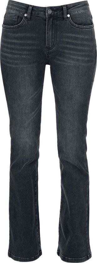 Black Premium by EMP Donkergrijze flared jeans met een lichte wassing - Dames - W30L32