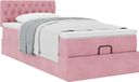 Prolenta Maison Exclusive - Ottomaans bedframe met matras, roze, 90x200 cm, fluweel
