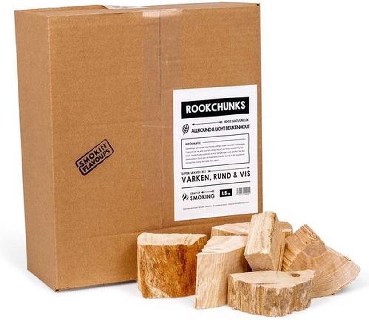 Smokin' Flavours | Rookchunks | Hickory | 5 KG | Rookhout