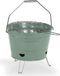 Grill au charbon de bois portable, diamètre 27 cm, grille en acier chromé, 24 cm de haut, pieds pliables