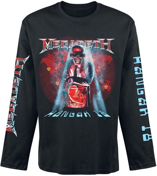 Megadeth Vic Hangar Heren Shirt met lange mouwen - zwart - M