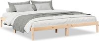 vidaXL Bedframe - Massief Grenenhout - Naturel - 200x220 cm