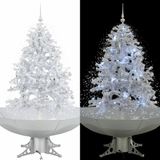 vidaXL - Sneeuwende Kerstboom met paraplubasis - 140 cm - Wit