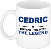 Bellatio Decorations naam cadeau mok - Cedric - man myth legend - koffiemok - 300 ml - collega - vaderdag