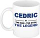 Bellatio Decorations naam cadeau mok - Cedric - man myth legend - koffiemok - 300 ml - collega - vaderdag