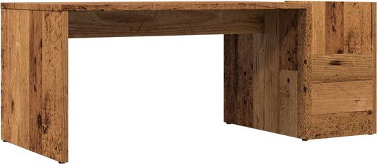 vidaXL Salontafel 90x45x35 cm bewerkt hout oud houtkleurig