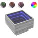 VidaXL Nachtkastje met Infinity LED 40x40x30 cm Grijs Sonoma Eiken