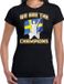Bellatio Decorations Verkleed shirt voor dames - Zweden - zwart - voetbal supporter - themafeest L