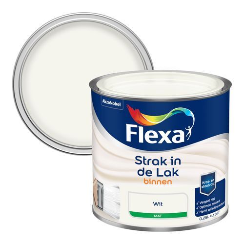 FLEXA Strak in de Lak mat wit 0,25L