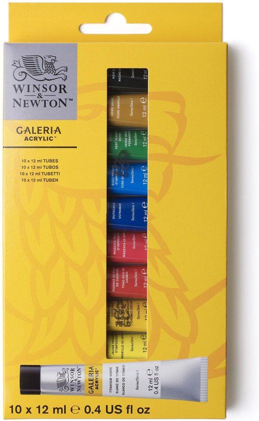 Winsor & Newton Galeria Acrylic Colour Beginners Set - 10 x 12ml