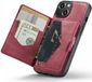 CaseMe JH-01 Hoesje Geschikt voor Apple iPhone 14 | Back Cover met Magnetische Kaarthouder | Beschermhoes Pasjeshouder Achterkant | 4 Pasjes en Briefgeld | Rood