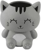 iTotal Home & Gifts 3D Pen Holder Cat Lover GREY CAT Pennenbak 10.0x8.0x11.5cm