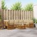 vidaXL - Bank loungeset - 7 zitplekken - Natuurlijk en beige - Massief acaciahout