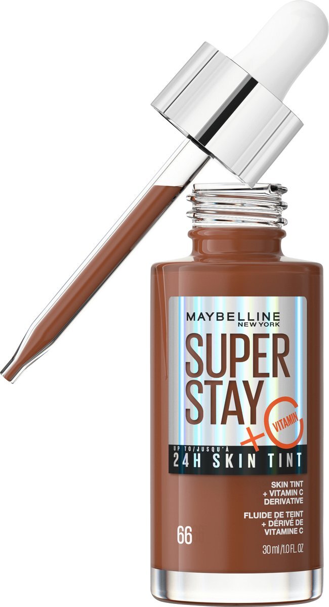 Maybelline New York Foundation Super Stay 24H Skin Tint 66 Hazelnut, 30 ml