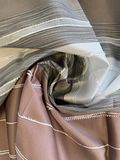 HOME FASHION 85145 | Kant-en-klaar gordijn Anouk Decostof dwarsstrepen met franje effect | Rose | 225 x 140 cm