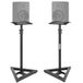 Pyle Luidsprekerstandaard - Speaker Stand - Speaker Houder- Luidsprekerhouder - Verstelbare Hoogte - Zware Driehoekige Basis met Vloerspikes - Zwart