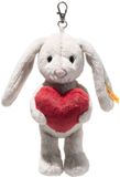 Steiff Pendant Hoppie Rabbit Love 15cm Light Grey