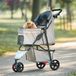 Carlson Pet Products Kinderwagen, inclusief 360 graden voorwieldraai, achterwielbreuken, reflecterende bekleding, gaaspanelen, paraplu en gaasluifel, kaki
